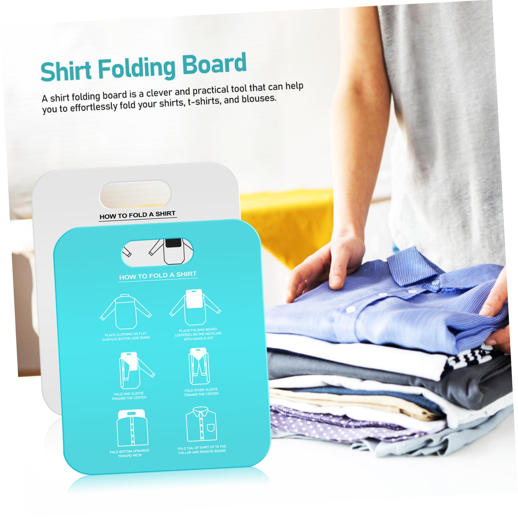 2pcs Lazy Folding Board Sweater Folding Board Pants Folder Laundry Folder Laundry Folding Shirt Folder Board Costume Shirt Folder Folding Board pp Clothes Clothing