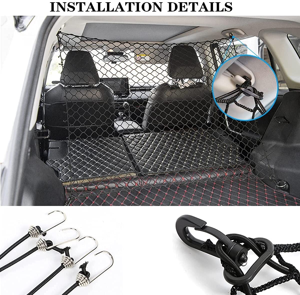 小型犬・中型犬・大型犬・超大型犬用 ハーネス【メッシュ/Mesh】正規品 JULIUS-K9/ユリウス・ケーナイン 車用犬用ネットバリアのために Citroen C-Elysee II, 耐久性 2層メッシュで設計120*90CM バリアネット車の