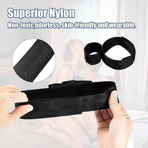 Correas de cama Sex King - Kit de sujeción ajustable para muñeca y tobillo, cuerda de servidumbre y lazos sexuales para tobillos y muñecas, bandas