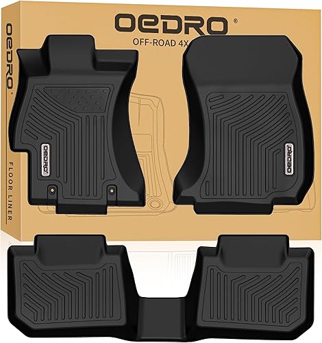 Miniatura 10 de OEDRO Alfombrillas para Subaru Crosstrek 2018-2023  Impreza 2017-2023, accesorios personalizados para todo tipo de clima, alfombrillas de piso de 2