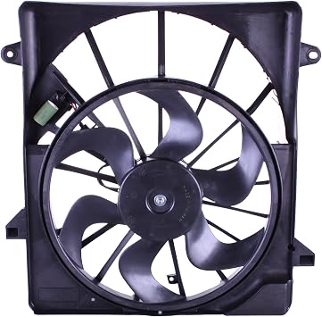 TYG Upgraded Radiator Cooling Fan Assembly Fit for 2008-2012 Jeep Liberty 3.7L | 4-Pin | 68033228AA CH3115159