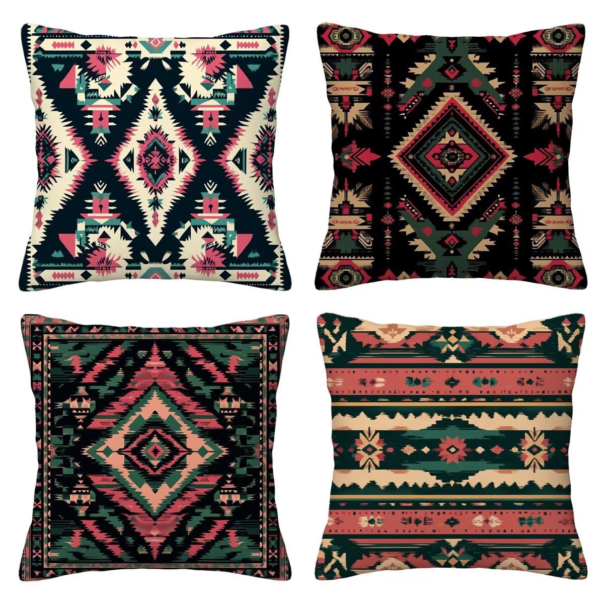 Housses de coussin en lin bohème lot de 4 pour créer un cocon chaleureux au salon