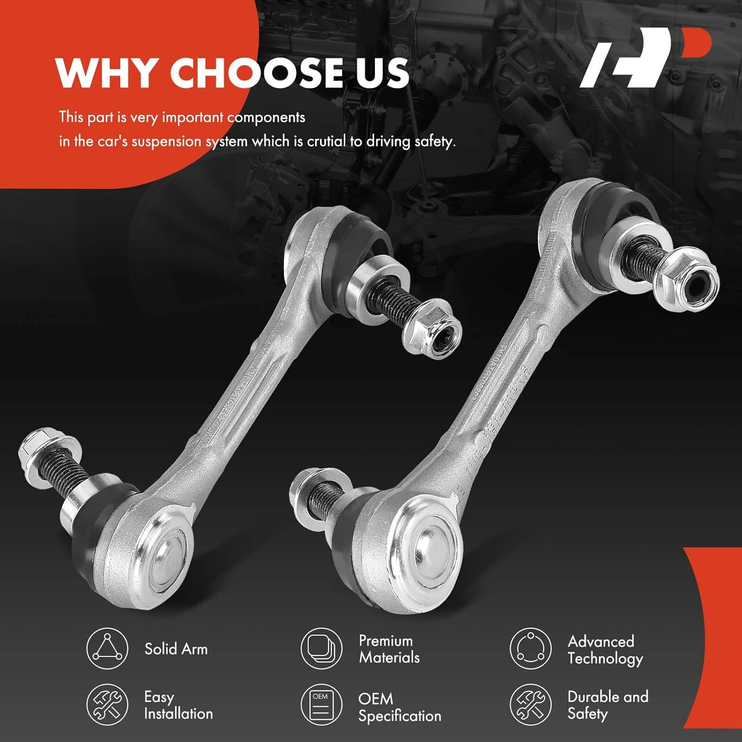 A-Premium 2 x Rear Sway Bar Links Stabilizer Bar Links, Compatible with Honda CR-V 2017-2023, Clarity 2017-2021