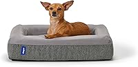 Casper Dog Bed Medium Gray - Orthopedic Memory Foam Pet Bed with Bolsters, 25x33x6, Durable & Dig-Friendly for Dogs
