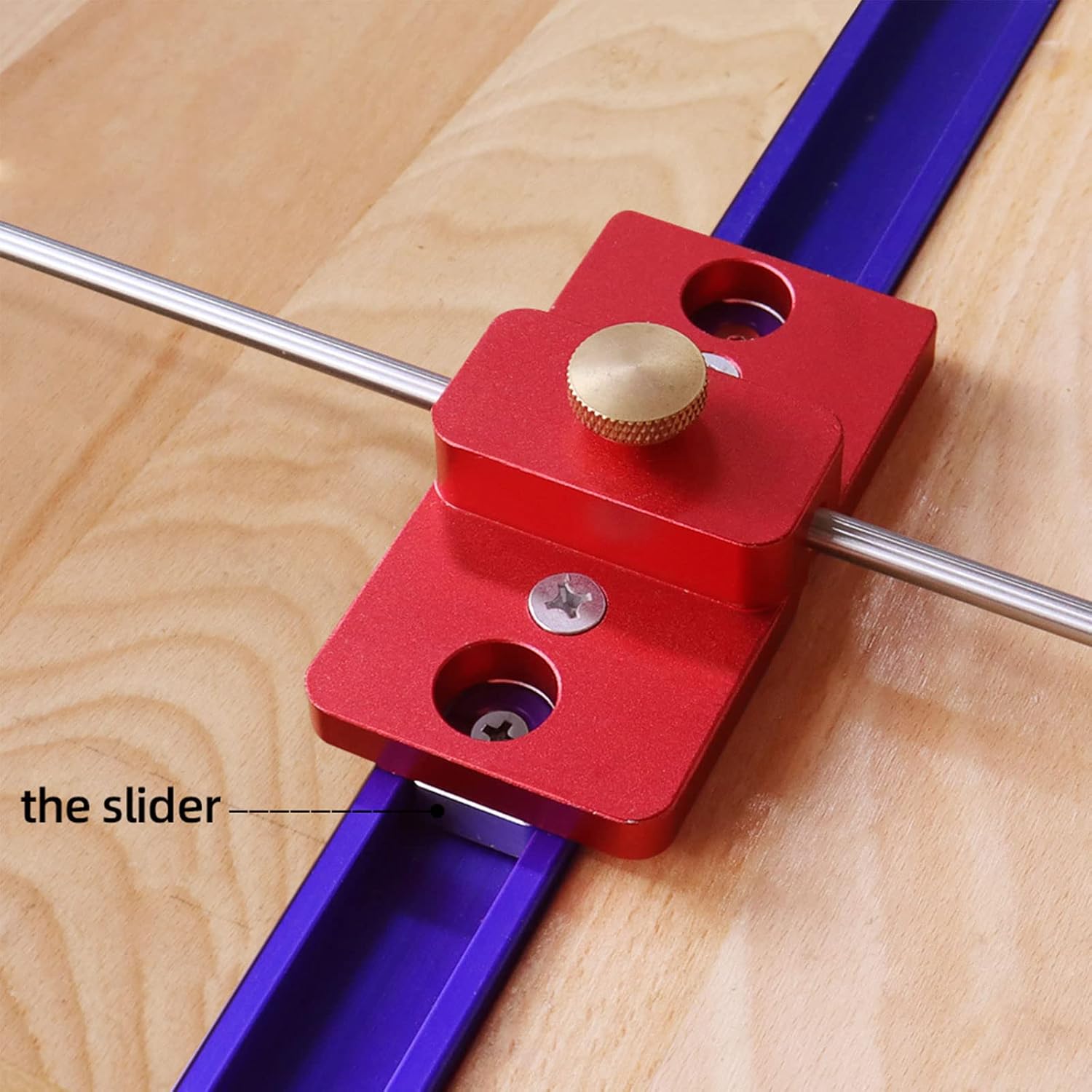 Table Saw Fence Parallel Positioning Tool, Adjustable Table Saw Aluminum Parallel Calibrating Aligning Positioning Ruler with Adjustable Limit Pin for Woodworking Table Saw Miter Slot