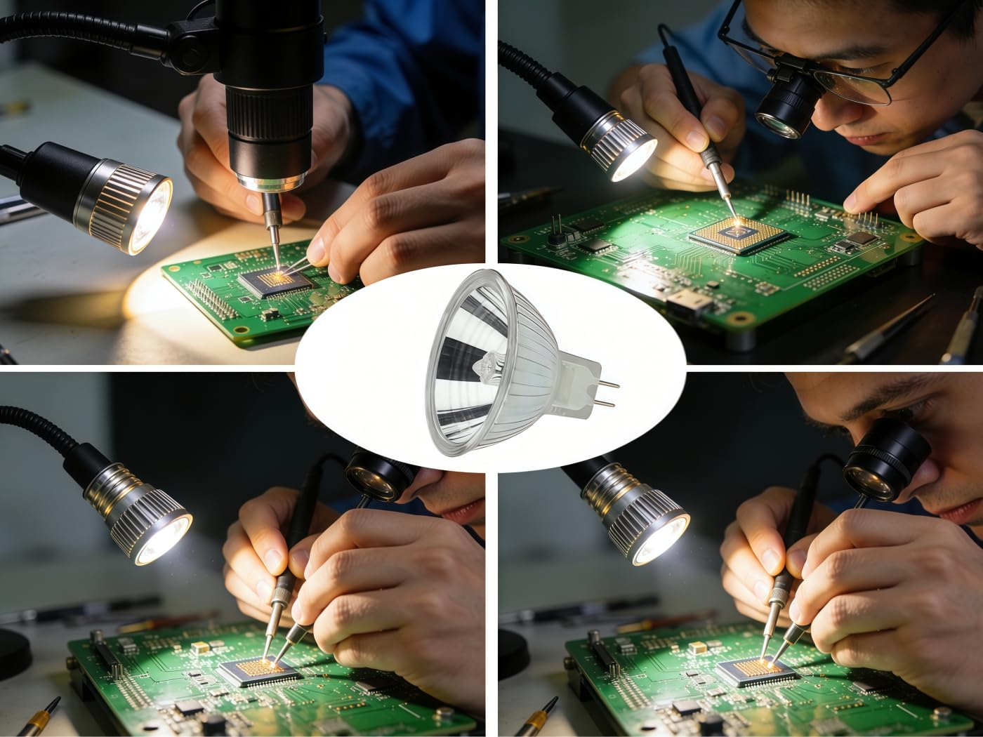 ¡MR11 lámpara halógena 6V GU4/G4 regulable 2700K blanco cálido reflector halógeno-perfecto para la iluminación del microscopio y la luz de trabajo! 4 Pcs 5W 80 Lumen