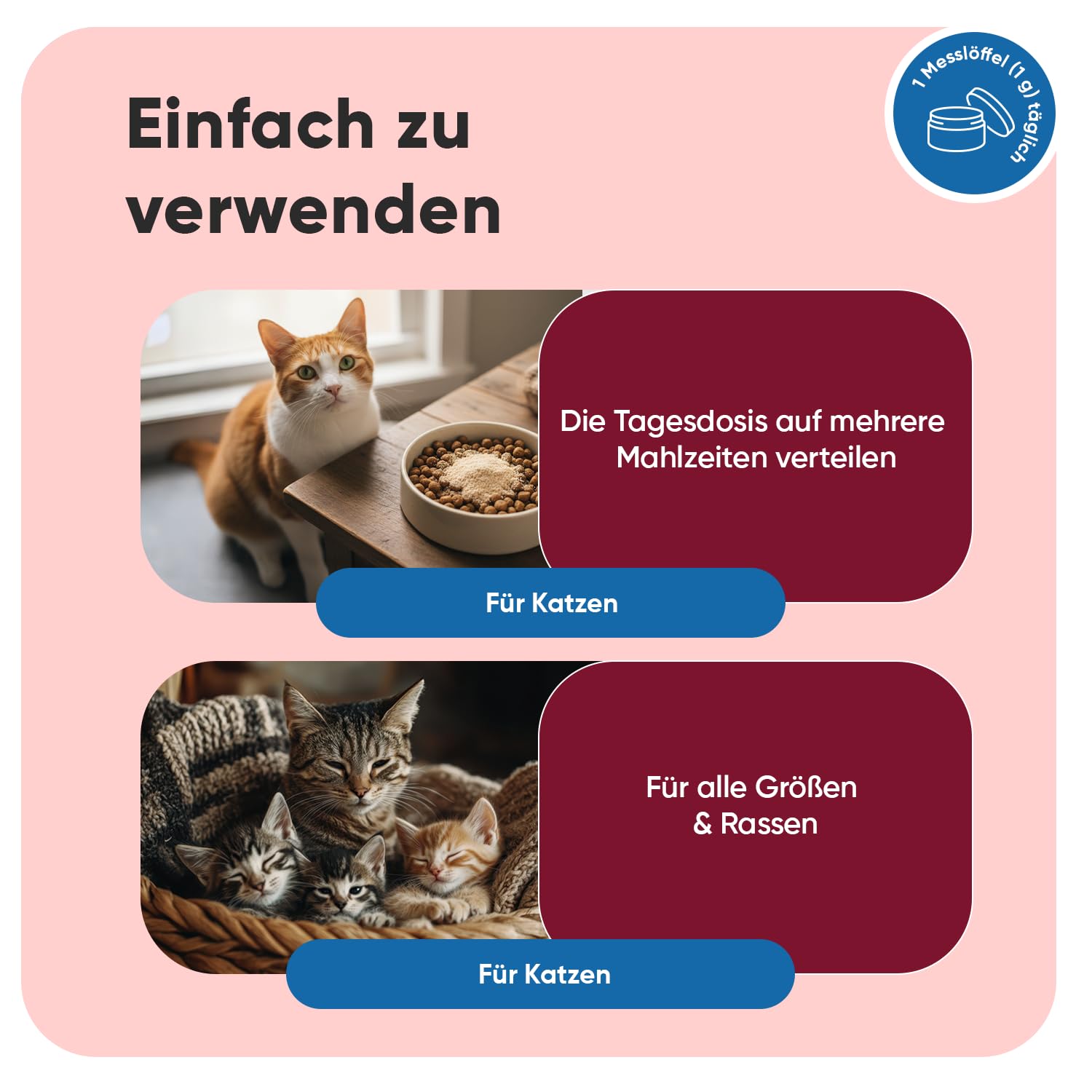 animigo Flohpulver - Zeckenschutz für Katzen - 100 g Pulver - Mit zusätzlichen Vitaminen, Mineralien & Aminosäuren wie Bierhefe, Zink, Vitamin B3, B1 & B2 - Hühngeschmack - Flohmittel Katzen