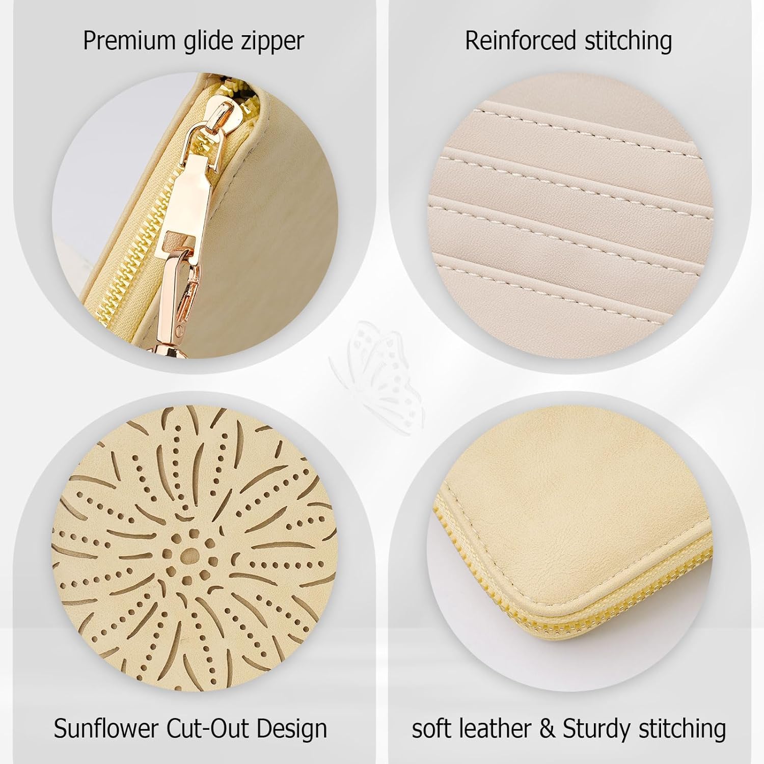 RFID Wallet Women Large Capacity Sunflower Wristlet Wallets for Women Clutch Ladies Cell Phone Purse - Image 6