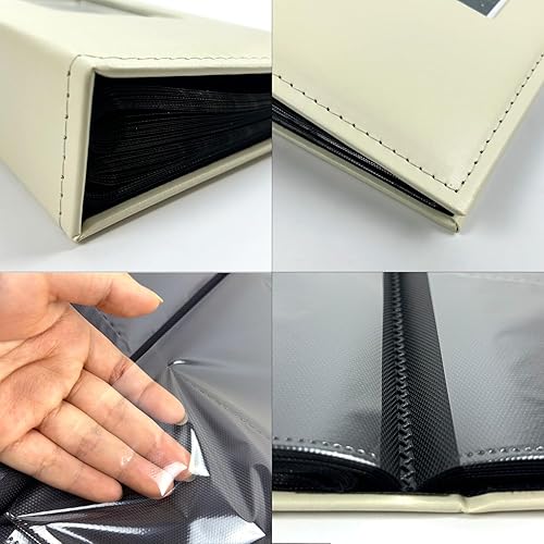 Miniatura 8 de Álbum de fotos de 4 x 6 pulgadas para 300 fotos, cubierta de piel sintética para álbumes de bodas, álbumes de fotos familiares, bolsillo,