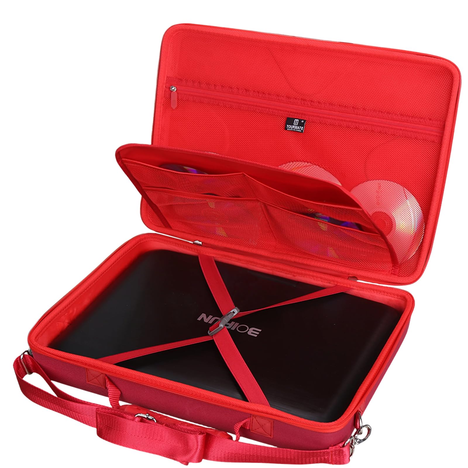 Tourmate PJGCWB - Custodia rigida per lettore DVD portatile Boifout/Popoto/Yoton da 17,5", 16,9", 15,6", PJGCWB 42,9 cm, POFOTO 15,7", scatola in EVA (solo scatola) (rosso scuro)