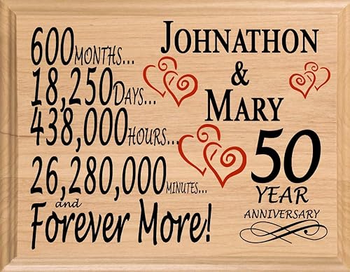 Miniatura 73 de Placa de regalo personalizada para el primer aniversario, regalo de boda para esposa, marido, pareja, él, ella, madera maciza, fabricado en los