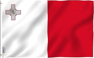ANLEY Fly Breeze 3x5 Feet Malta flag - Vivid Color and UV Fade Resistant - Canvas Header and Double Stitched - Maltese Flags Polyester with Brass Grommets 3 X 5 Ft