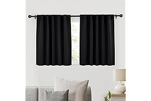 RYB HOME Short Blackout Curtains for Kitchen Privacy