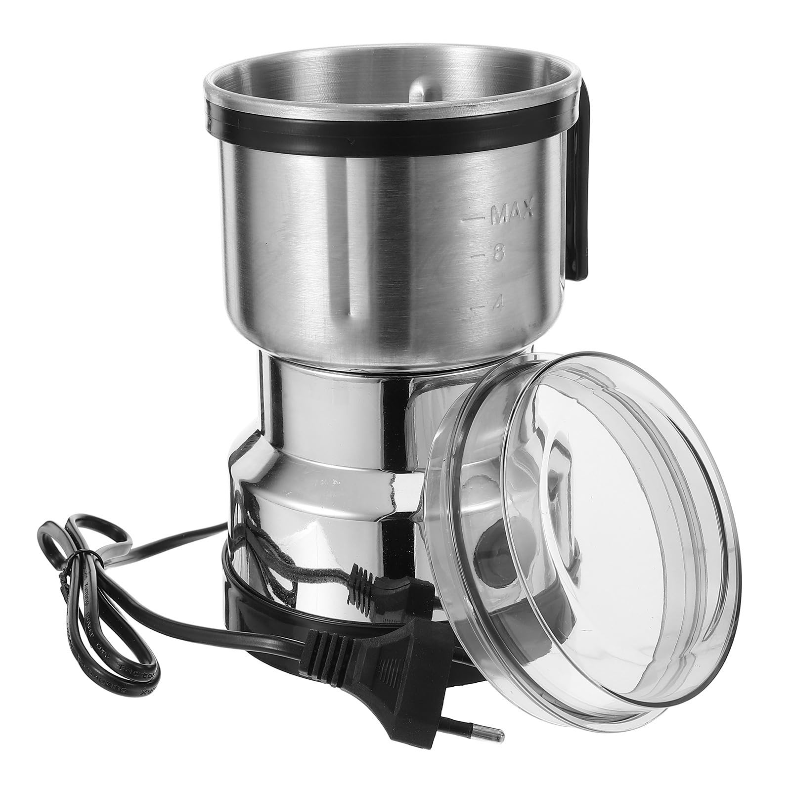 Molinillo Cafe Electrico Profesional de Acero Inoxidable Capacidad de 500ml y 6 Cuchillas para Molinillo Seco Adecuado para Granos y Especias en Cocina