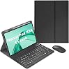 Funda con Teclado Español Ñ para Honor Pad X8A 11 Pulgadas 2024 - Cubierta con Teclado Inalámbrico Desmontable con Soporte para Lápiz, Mouse Recargable para Tablet, Negro 1