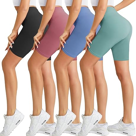 4 Pack Biker Shorts for Women