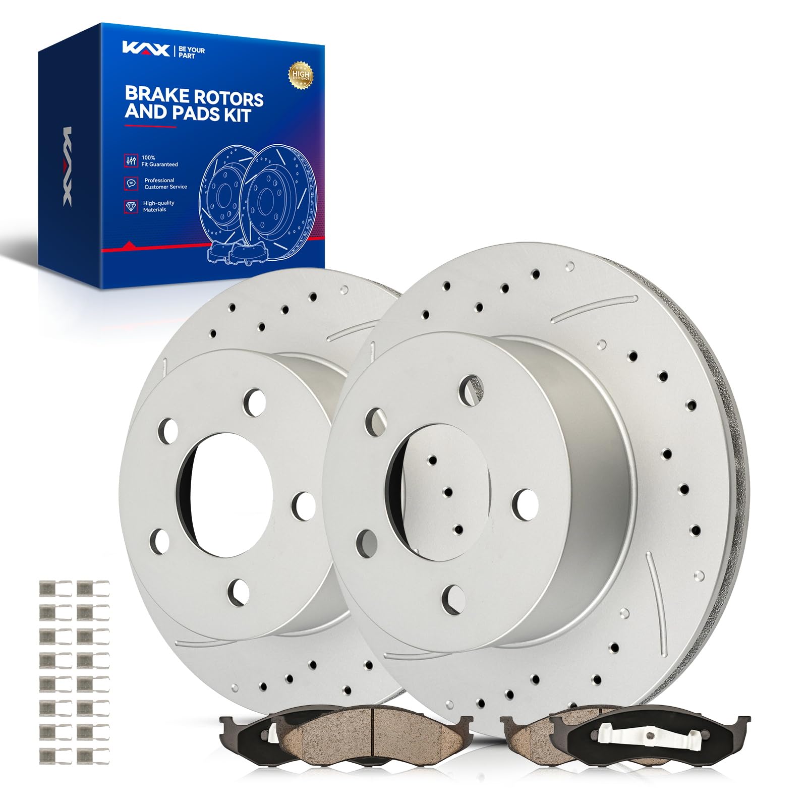 KAX Front Brake Kit Fits Wrangler, Cherokee, Grand Cherokee, Comanche