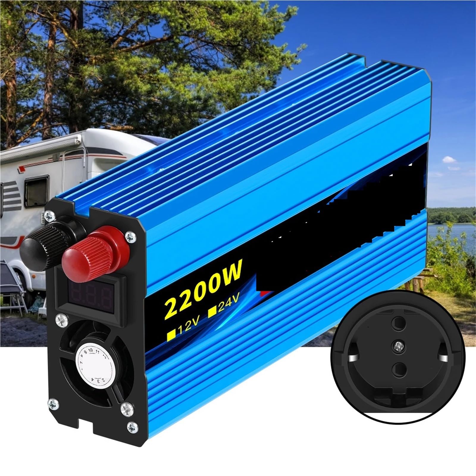 Falownik sinusoidalny 1000W-4000W DC 12V do AC 220 50Hz, Wydajny, gotowy na energię słoneczną(12V 4000W 220V)