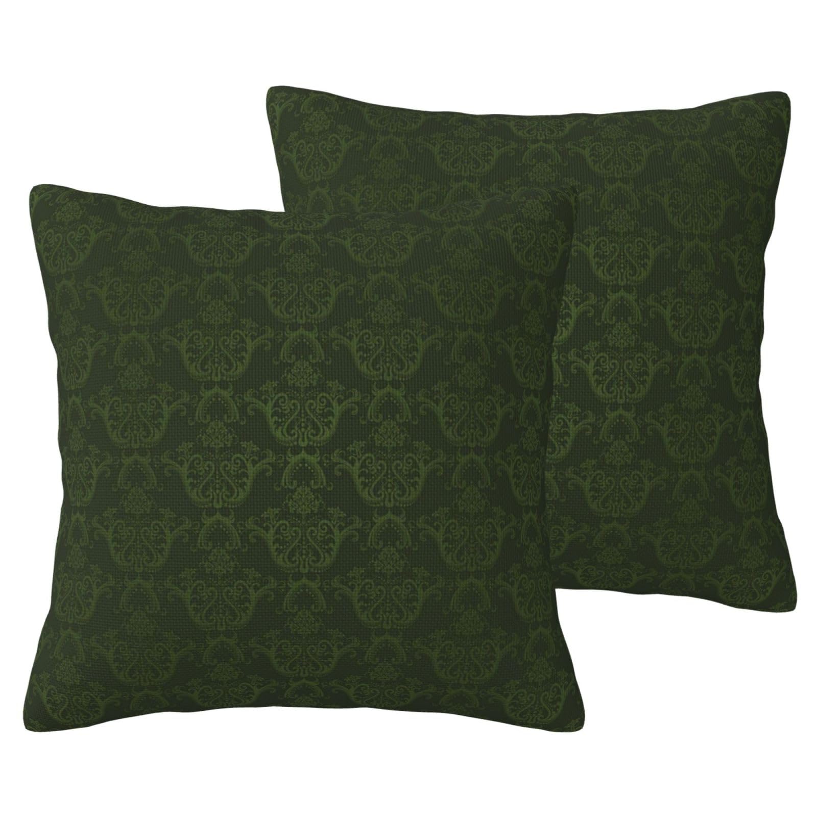 Housse de coussin imitation lin vert motif fleurs pour créer un salon cosy