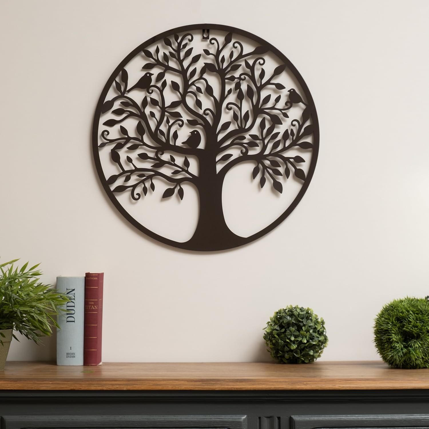 Moritz Wanddeko Lebensbaum 51,5 x 51,5 x 1 cm Metall braun Wanddekoration Wandbild Baum des Lebens Indoor Outdoor 3