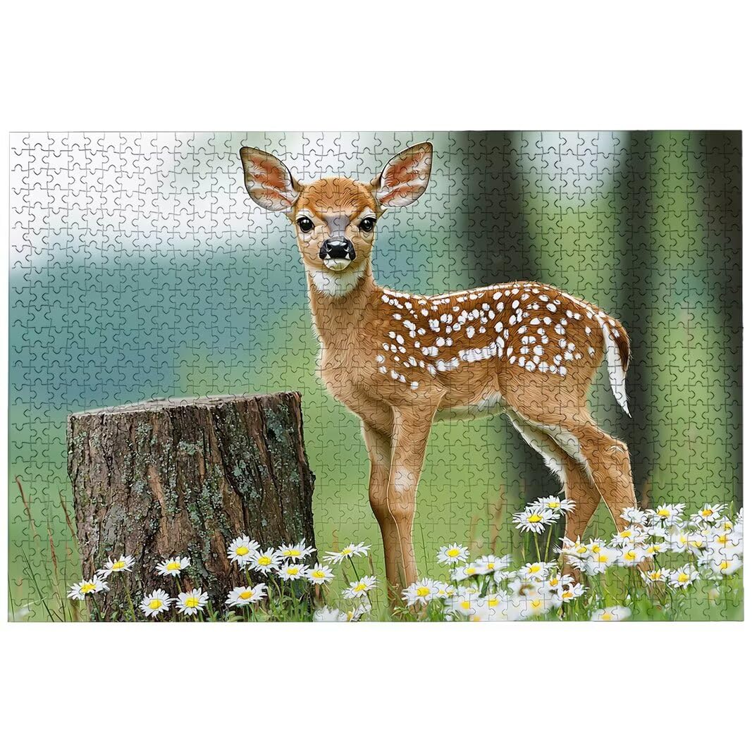 Puzzle 5000 Pezzi Arte per Adulti e Ragazzi, Puzzle Cervo in Legno per Adulti, Puzzles 5000 Pezzi Fiori Impegnativo per Tutta la Famiglia, Puzzles con Scatola per Decorazioni Casa, Regalo Donna, -7345