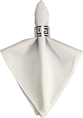 Miniatura 2 de GEFEII Servilletas de tela de poliéster sólido de 18 x 18 pulgadas para mantel rectangular redondo y cuadrado para boda, fiesta, restaurante,