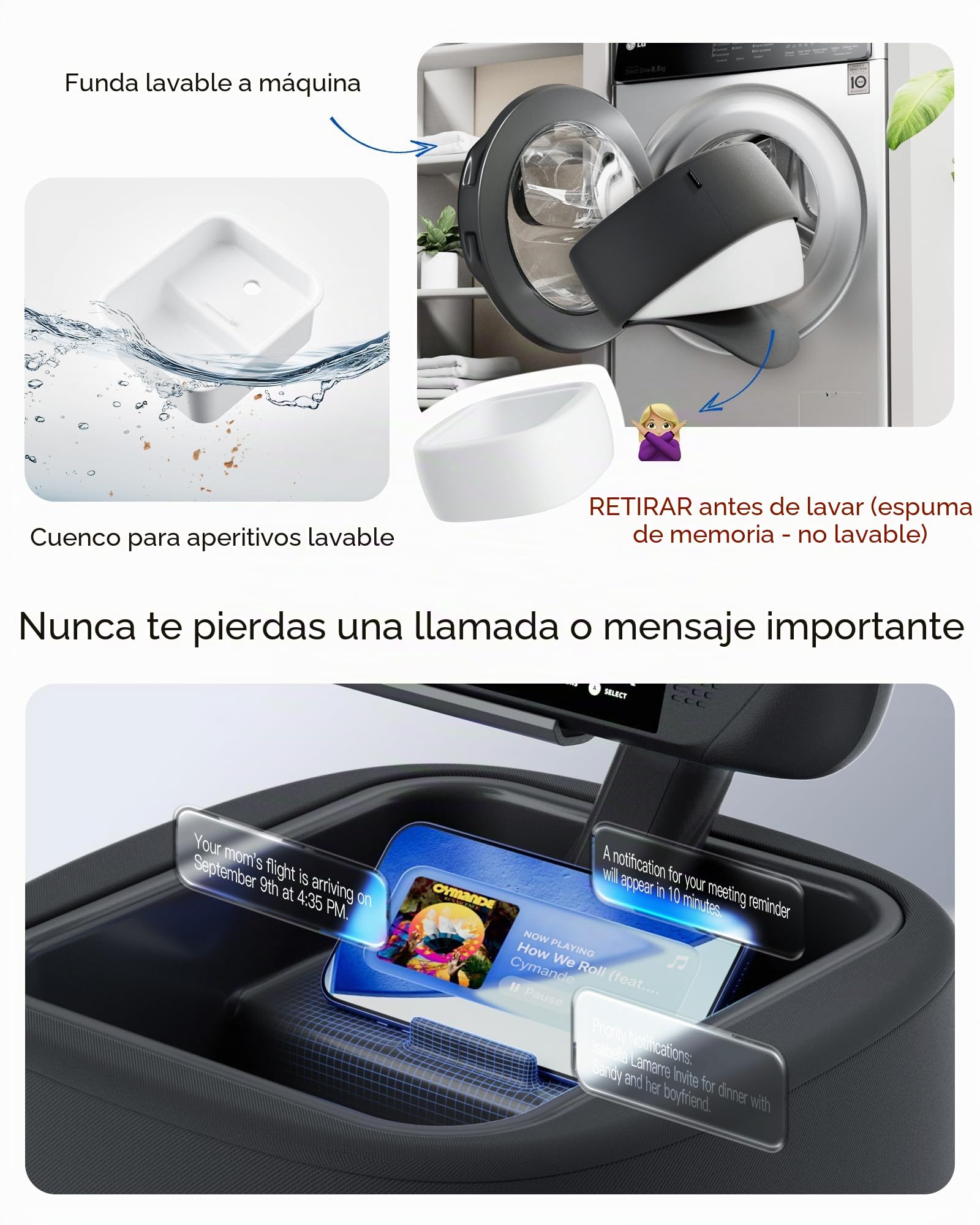 LULULOOK Soporte para Almohada Gaming para Steam Deck OLED & LCD y tabletas de 4,7-14,6", Soporte para Almohada para Kindle Zero Gravity para el Regazo, Accesorios para Steam Deck (Lavable a máquina)