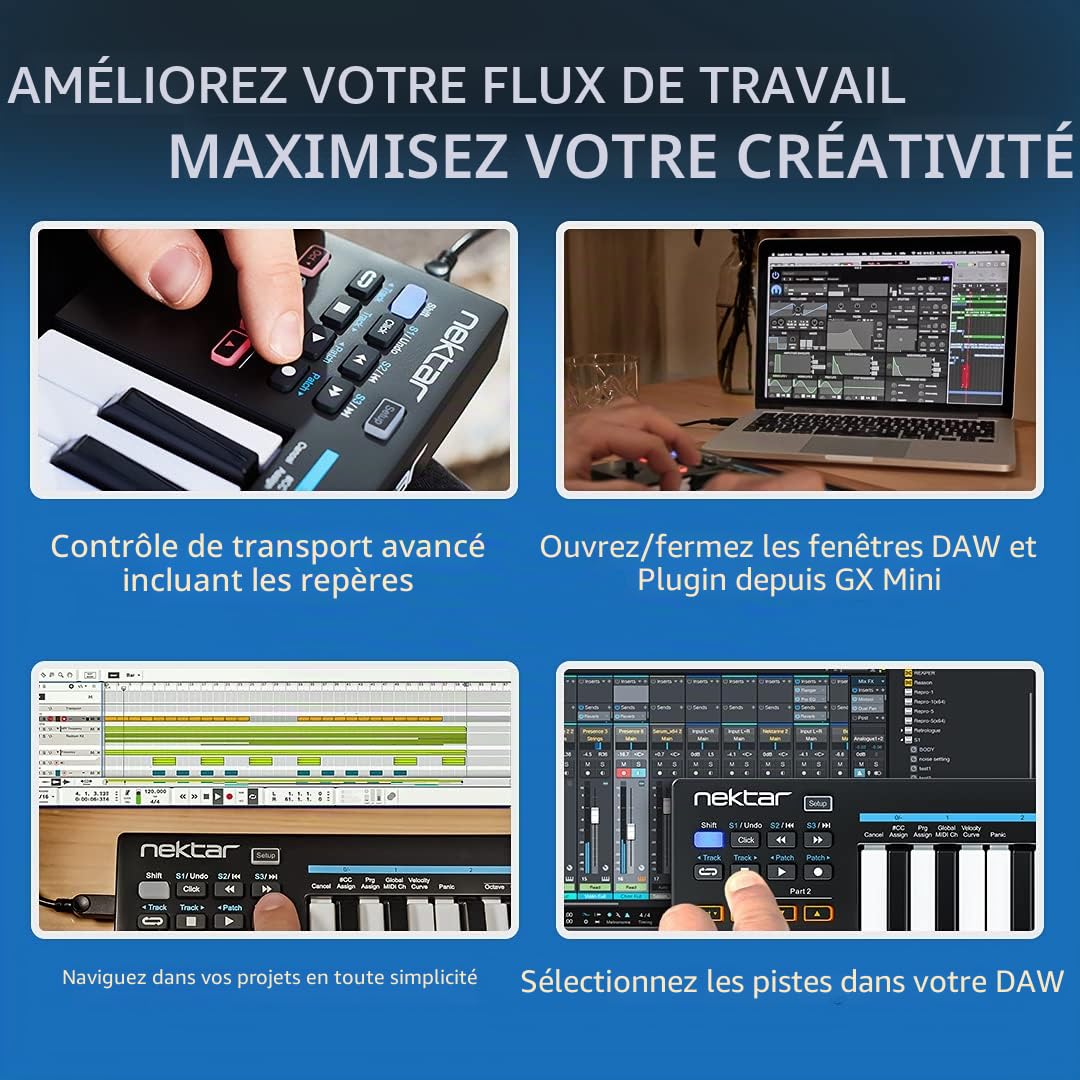 Nektar Impact GX Mini contrôleur MIDI USB, 25 touches