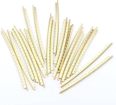 Guitar Fret Wires 20pcs 2.0mm Width Gold Tone | Copper, Bass Fingerboard, For Classical Acoustic Guitars
