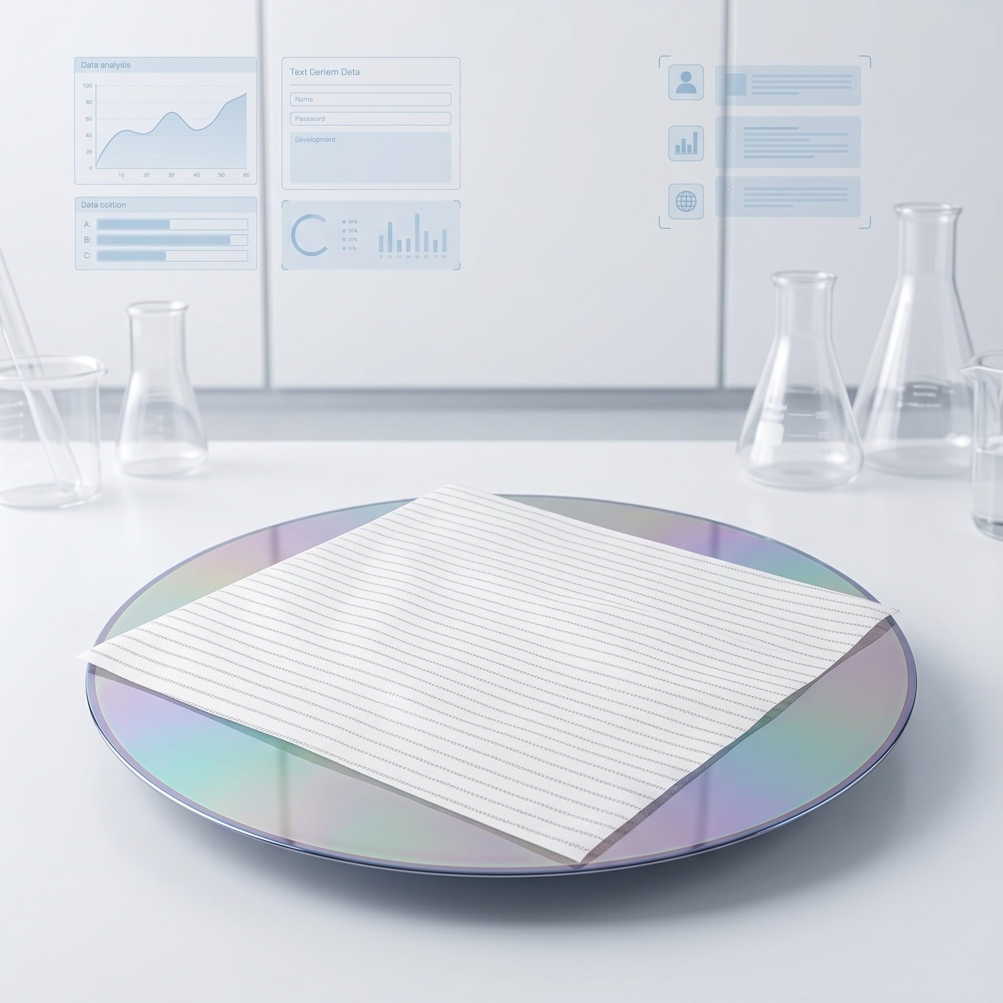 Healeved 200 lingettes en polyester pour salles blanches | Lingettes non pelucheuses 15 x 15 cm | en tissu pour laboratoires, industrie électronique, pharmaceutique, impression, semi-conducteurs et