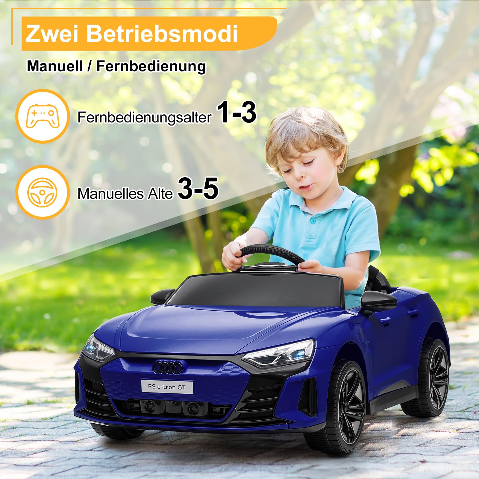 LALAHO Kinder Elektroauto 12V Dunkelblau