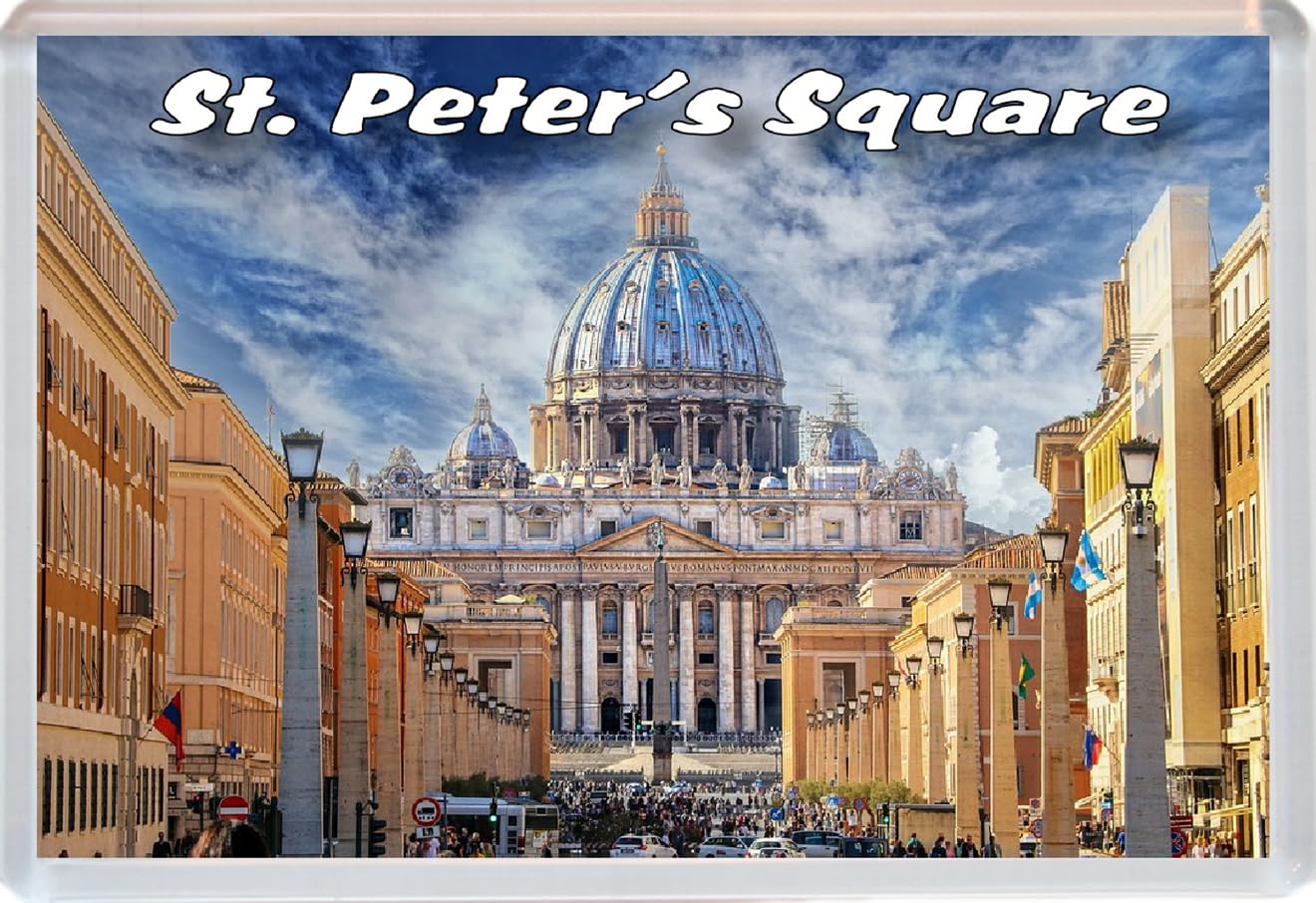 Baked Bean Store Multicolor St Peter's Square - Vatican - Rome - Jumbo Fridge Magnet 96 X 67Mm Bbsfhm1470