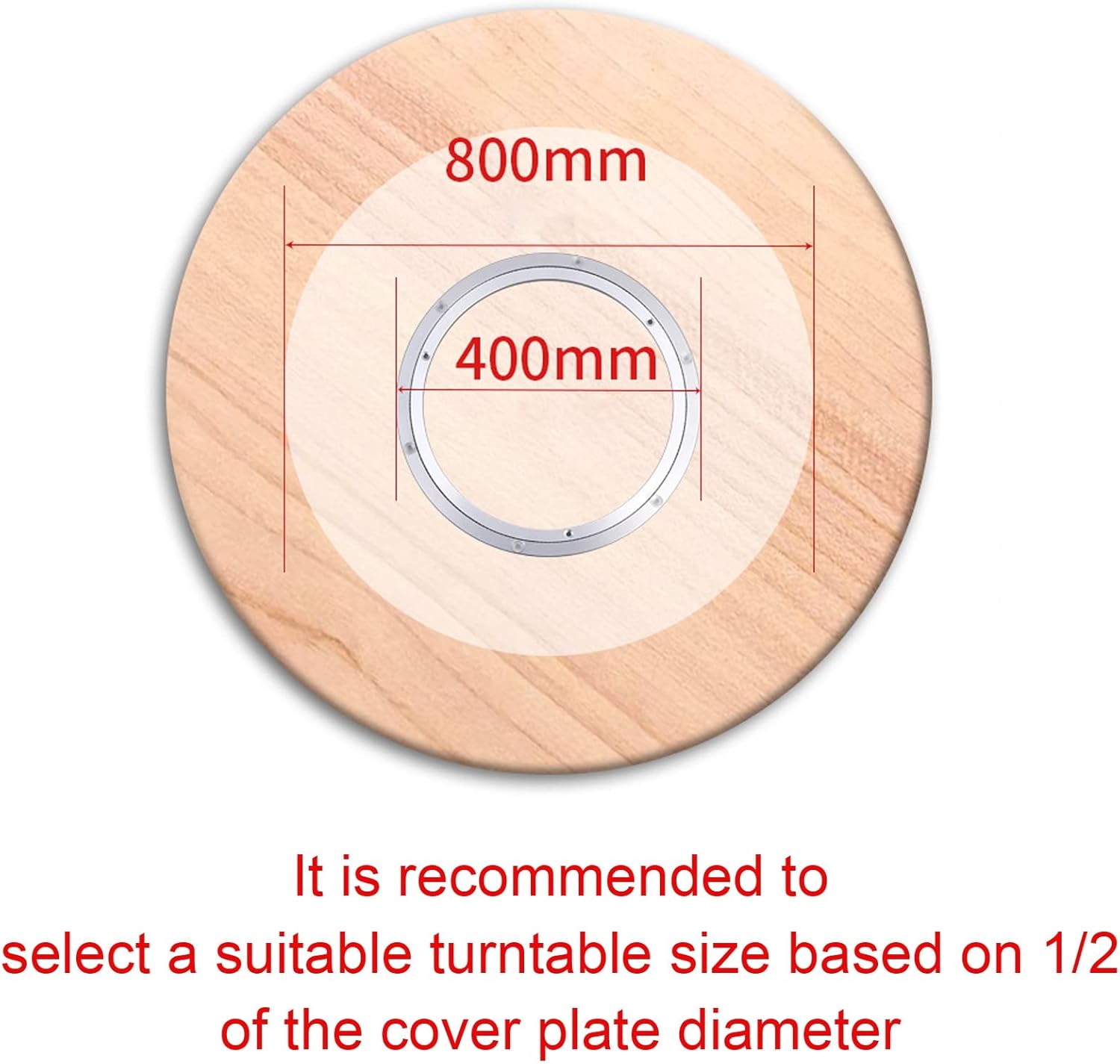 Heavy Duty 360° Rotating Turntable Base - Smooth Aluminium Alloy Bearing for Kitchen & Dining Table, 8-28 Inch, Ideal for Easy Serving & Organization, 1 Piece,28 inches (680mm)
