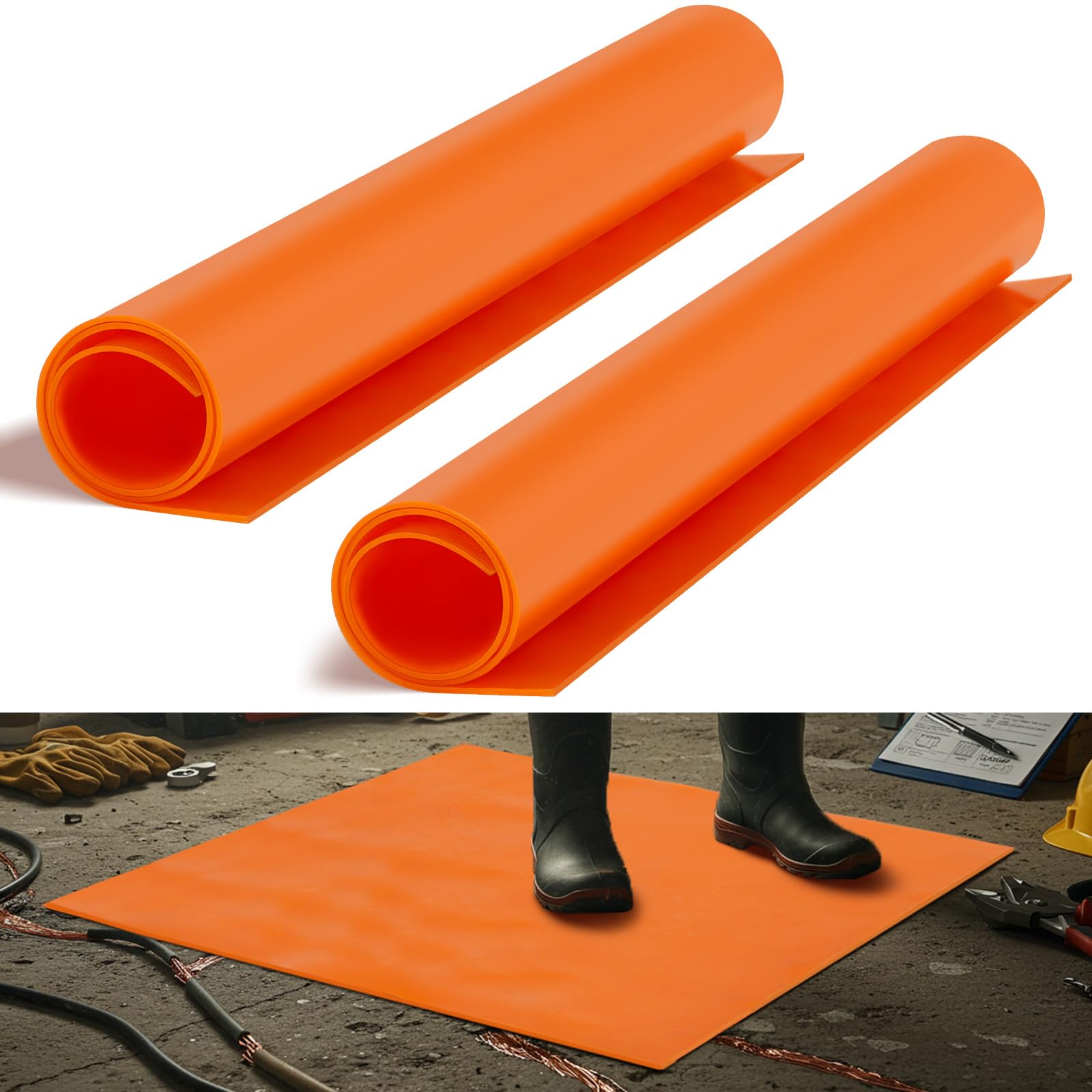 2 Pcs 20" x 20" Insulated Rubber Mat, Electrical Safety Rubber Mat — Amazon image 14