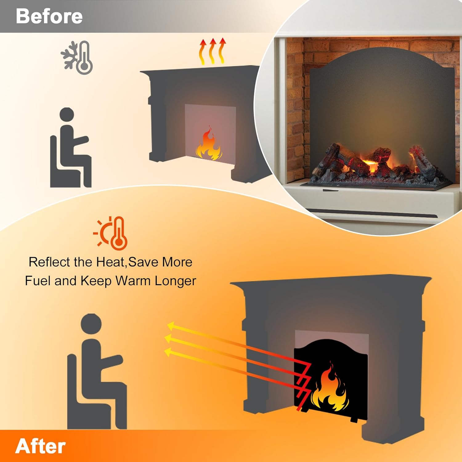 Fireplace Grate and Fireplace Fireback