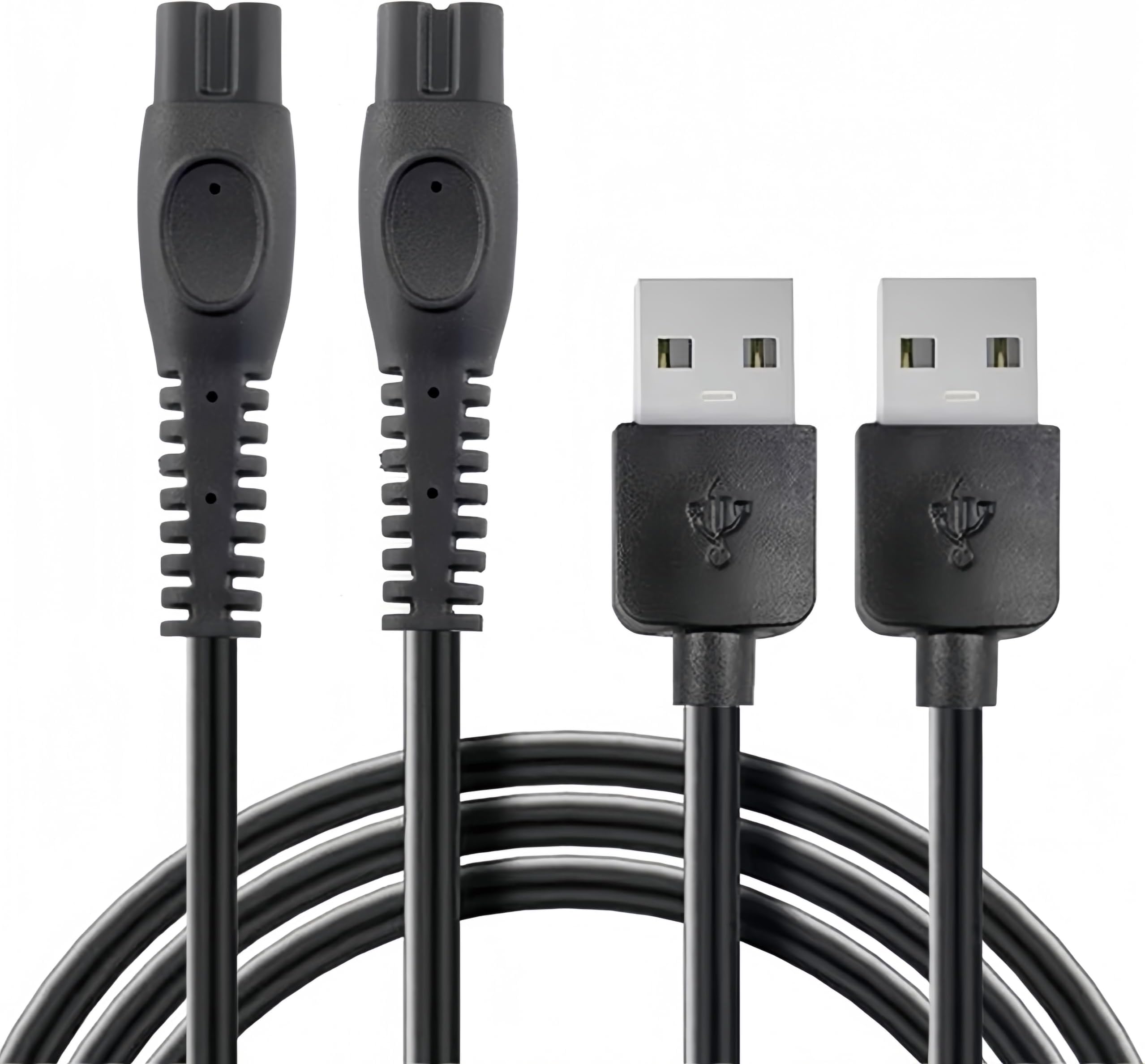 Qjin USB Charger Cable for Philips Sonicare Cordless Power Flosser 3000, 2 Pack