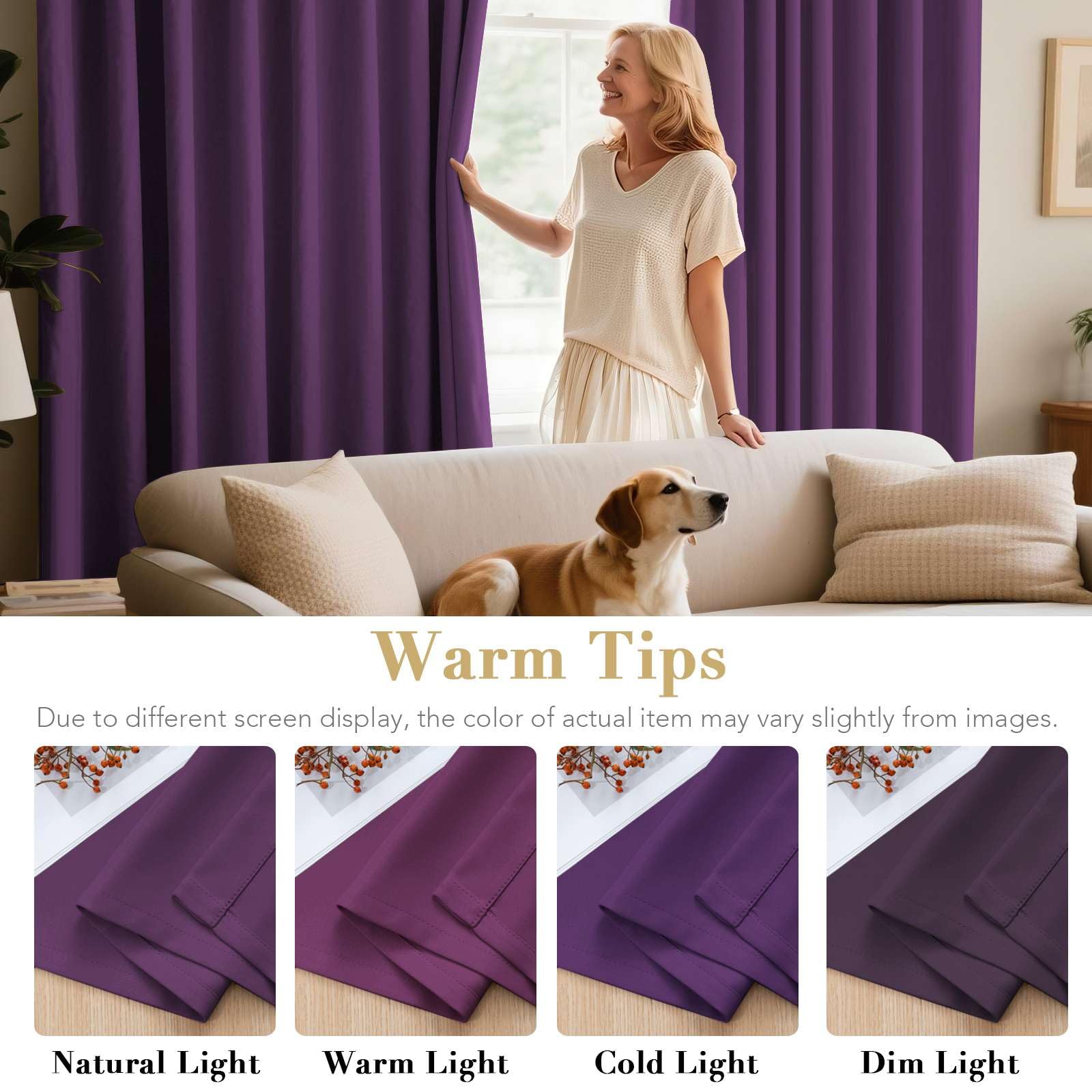 Bagaille CURTAIN ★ CANVAS PLUM Amazon.com: H.VERSAILTEX Window Treatment Blackout Thermal