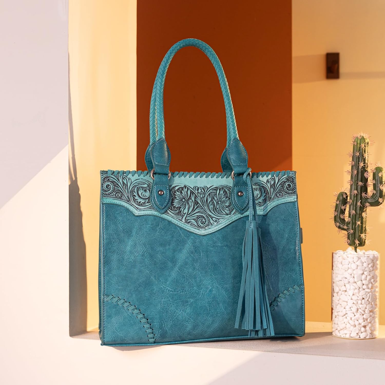 Montana West Western Tooling Handbags Vintage Prints and Whipstitch Craftsmanship - Image 2