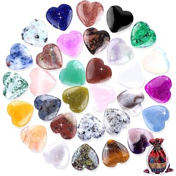 Nuyoah Gemstones for Children Lucky Stones Pack of 31 Star Stone to Give