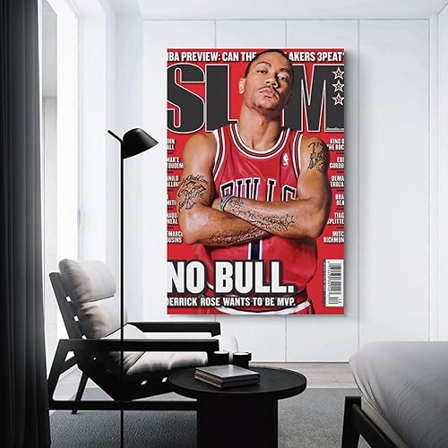 Miniatura 3 de staga Derrick Rose - Póster de jugador de baloncesto (50) póster de pintura de obras de arte geniales, arte de pared, impresiones en lienzo, imagen