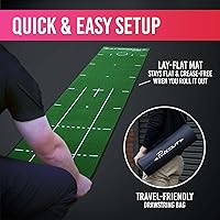 Vista 7 de PuttOUT Alfombrilla de putting mediana: perfecciona tu putting de golf (7.9 pies x 1.6 pies) (verde)