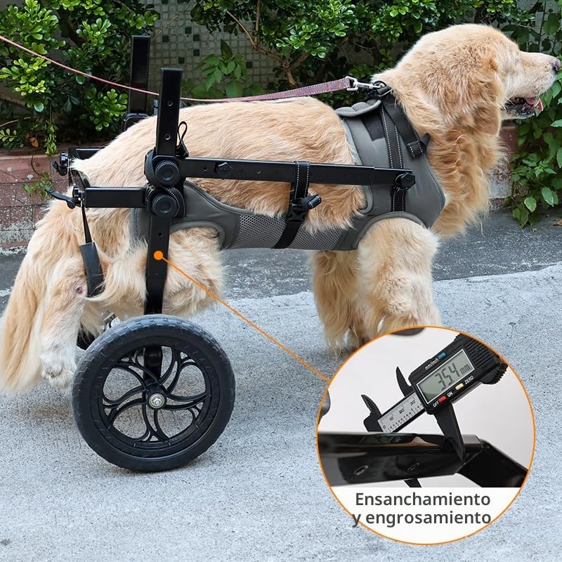 Silla de ruedas grande para perros con patas traseras, ayuda a la movilidad y carrito para mascotas discapacitadas
