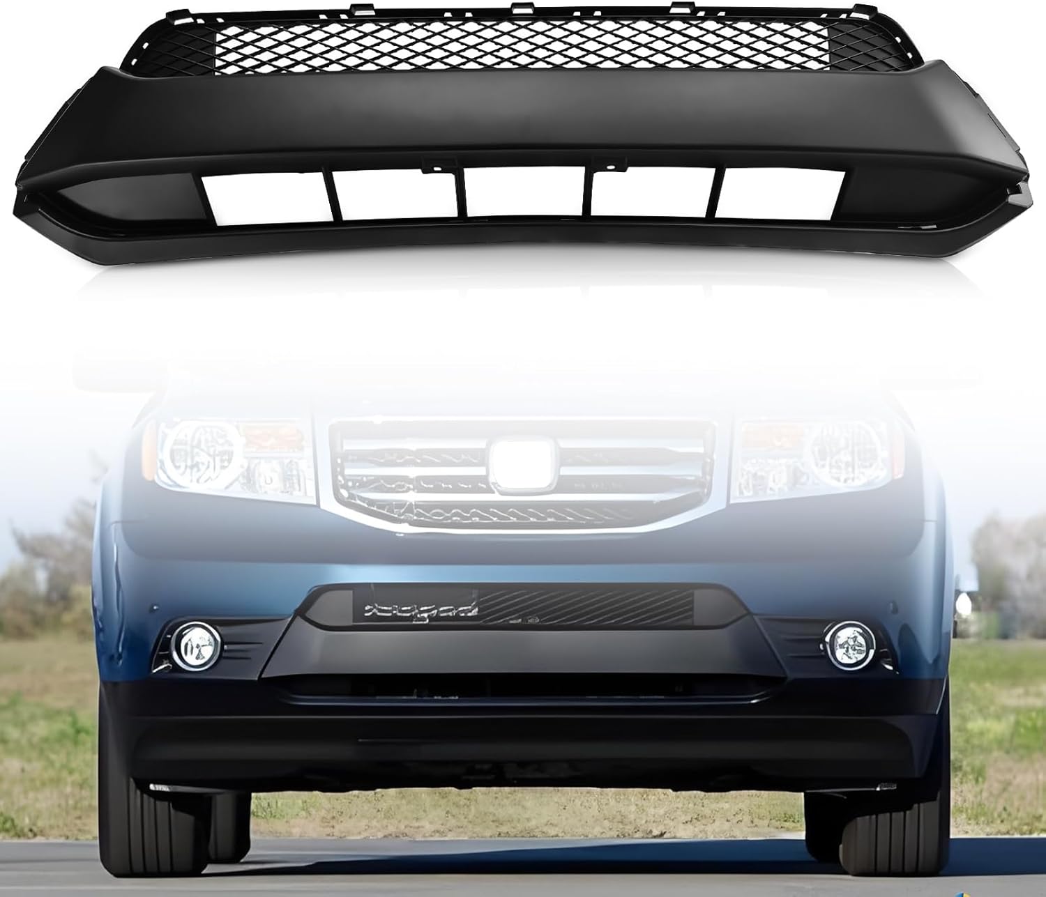 Front Front Bumper Black Lower Mesh Grille Fit 2012 2013 2014 2015 For Honda Pilot Front Grill Guard Replacement Part 71103-SZAA50