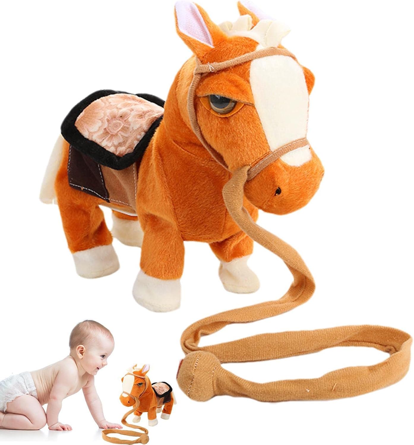 Walking Horse Toy Walking Pony Toy Musical Singing Dancing Plush Horse