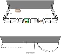 Vista 37 de FXW Rollick Unleashed corralito para perros en interiores, patio, campamento de casas rodantes, 40 pulgadas, 8 paneles para perros medianos y Blanco
