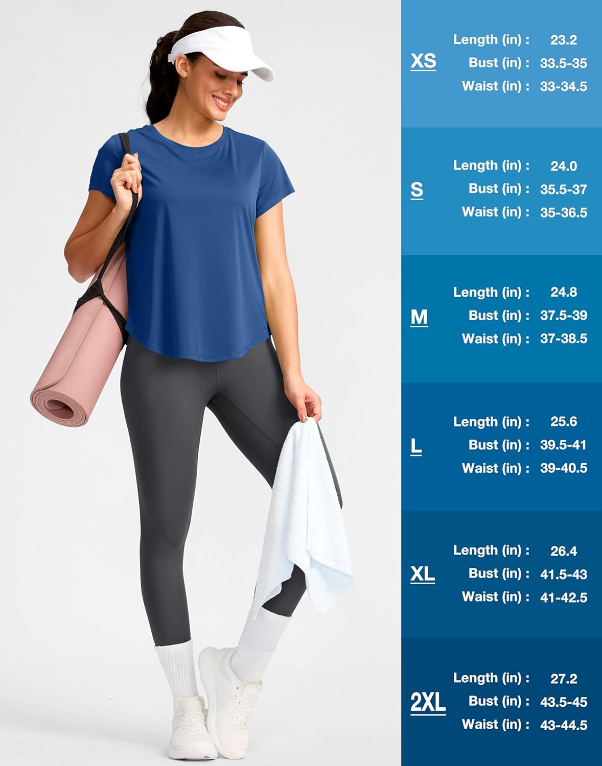 G Gradual Women's Workout Tops Short Sleeve Lightweight Athletic Yoga Running Shirts Loose Fit Quick Dry Gym T-Shirts - Image 7