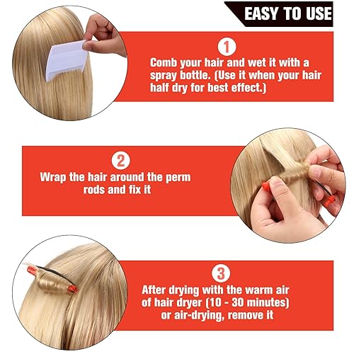 Miniatura 3 de WILLBOND 84 barras de cabello permanente para rizar el cabello, rizadores de permanente, rodillos de onda fría para herramientas de peluquería (0.2