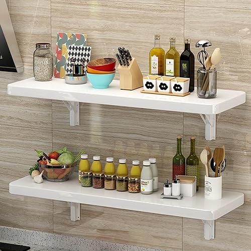 Miniatura 5 de Aigoss Mesa plegable de hojas colgantes para montaje en pared, escritorio plegable de alta resistencia para espacios pequeños, escritorio, hogar,