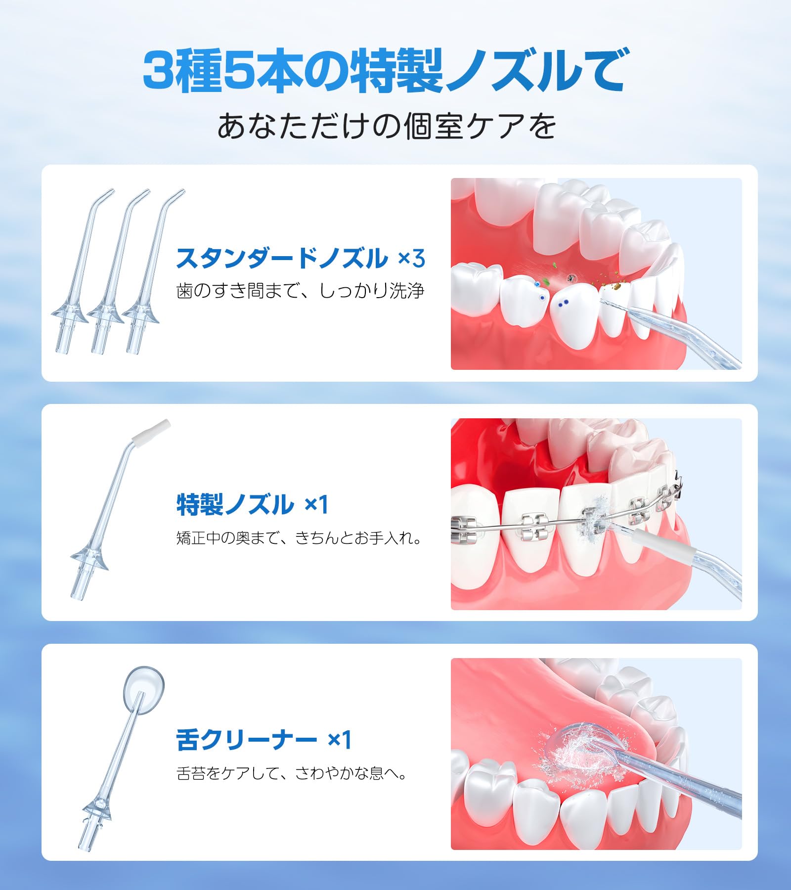 Amazon.co.jp: 口腔洗浄器 ジェットウォッシャー 歯垢除去率99.9% 4