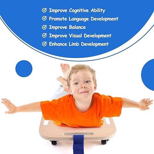 Miniatura 4 de Patinete de madera para niños con ruedas universales, scooter de plástico de seguridad para niños de 3 a 12 años, patinetes deportivos manuales con